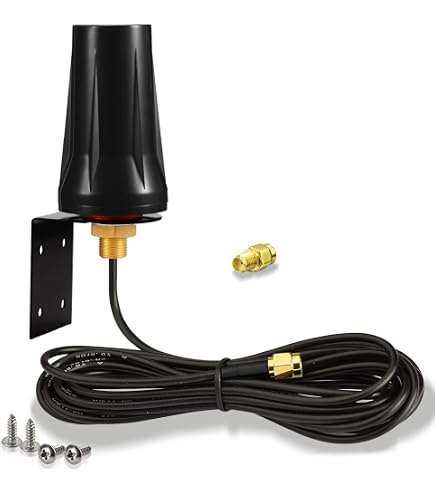 Antenne WiFi 4G/5G Externe - Lot De 2 Antennes Omnidirectionnelles 15dBi - Base Magnétique étanche - Câble 3m - Pour Routeur, Modem, Caméra