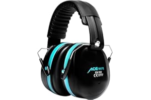 ACE Casque antibruit Mute - Casque antibruit pour le travail et le tir sportif - EN 352-1 - Turquoise