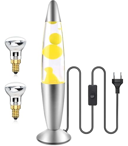 Lampada Lava Classica DoRight 13.38 Pollici - Base Alluminio, Effetto Relax, Con 2 Lampadine R39 25W - Foto 13