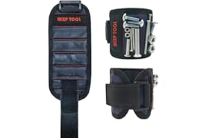 WLZP [2023] Magnetyczne bransoletki, prezenty dla mężczyzn, 15 mocnych magnesów neodymowych do trzymania narzędzi, śrub, pomysłów na prezent dla mężczyzn, dla niego, męża