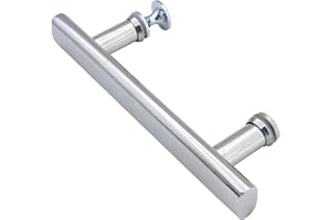 KEABATH Stainless Steel 304 Shower Door Handle, 1PC Shower Square Glass Door Handle Pull Handle Parts Replacement for Shower Enclosure, Shower Room Cabinet 145mm Hole to Hole Center