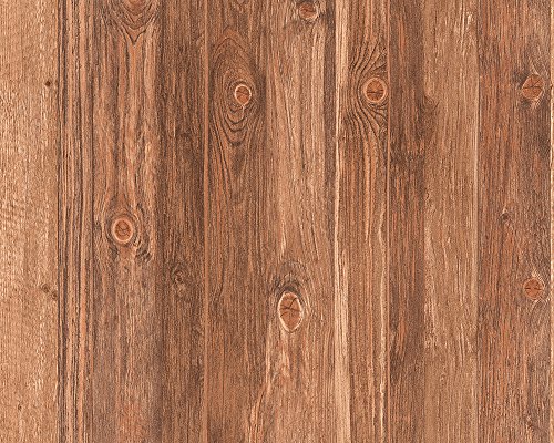 A.S. Création Vliestapete Best of Wood and Stone Tapete in Holz Optik fotorealistische Holztapete 10,05 m x 0,53 m beige braun Made in Germany 908629 9086-29 - 2