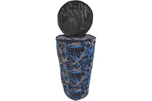 GENERIC 1Pc Camouflage Blue African Drum Bag Stylish Music Instrument Storage Bag with Smooth Zipper and Thick Oxford Cloth for Efficient Protection