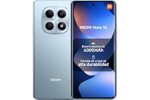 XIAOMI REDMI Note 15 Smartphone de 8+256GB Azul Glaciar batería de 6000 mAh | Pantalla AMOLED FHD+ de 6,77",…