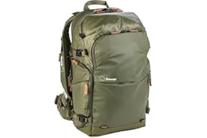 Shimoda Explore V2 35 Sac à dos résistant à l'eau pour appareil photo DSLR, appareils photo reflex numériques, batteries et objectifs – Insert d'appareil photo modulaire moyen inclus – Vert kaki