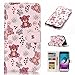 Produktbild Nancen Wallet Case Tasche Hülle für Samsung Galaxy J3 J310 / J3 (2016) J320 (5,0 Zoll) Flip Schutzhülle Zubehör Lederhülle mit Silikon Back Cover PU Leder Handytasche im Bookstyle Stand Funktion, Magnet Schnalle , Süßer Bär Muster Flip Funktion Kartenfächer Etui Schale ,Schütze Dein Telefon