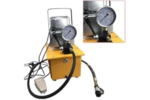 DIFU Bomba hidráulica electrohidráulica de 7 litros, prensa hidráulica eléctrica con válvula manual, 70 MPA, 750 W, 220 V, 50 Hz, unidad de potencia hidráulica