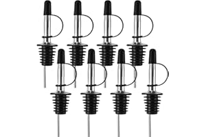 LXUDN 8pcs Ausgießer Spirituosen, Flaschenausgießer Mit Gummidichtung Für Flaschen, Schnaps Ausgießer mit Klappe, öLausgiesser Für Weine, Sirupe, Olivenöle Und Verschiedene Fruchtsäfte