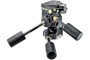 Manfrotto 3D Super Pro 3-Wege-Kopf mit Zusatzsicherung, für Kamerastative, Kugelkopf, Kamera-Stabilisator, Fotozubehör für Content Creation