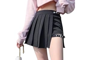 Mcaishen Tasty Life La Falda Plisada de Las Mujeres de Cintura Alta era Delgada Falda a Cuadros Amarilla Versión Coreana de la Universidad Falda Plisada Viento Una Falda de Tenis de Palabra