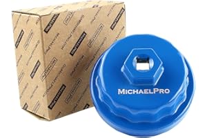 MichaelPro MP009057 Oil Filter Cap Wrench for Toyota, Lexus, Fits Most 6 & 8 Cylinder Engines / 2.5L to 5.7 L Engines, 64.5mm 14 flutes- Easily Remove Oil Filters