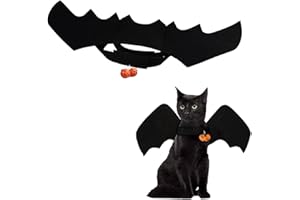 TYRZOL Halloween Pet Bat Wings,Cat Halloween Costume Cat Costume Cute Cat Halloween Bat Wings Adjustable Pet Costumes,Pet Halloween Bat Wings Costume for Cat Dog Bat Costume.