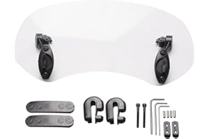 PRATYAHARA Transparent Color Universal Motorcycle Adjustable Wind Screen Extension Windshield Spoiler Air Deflector 28.5x12x21cm