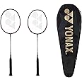 Badminton Racket - Set of 2 Premium Lightweight with High-Durability Racket Perfect for Competitive P Racquet with Full Cover.