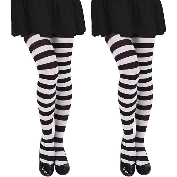 Calzini Bianchi Bambina Collant Gotici Bambini Nero/bianco A