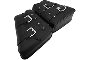 WODHMIEY Sacoche de selle imperméable en cuir PU style vintage pour moto, grande capacité, résistante à l'eau, installation facile avec sangles réglables, ajustement universel