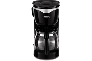 Tefal Cafetière filtre, Capacité 0,6 L, Compacte, Fonction anti-goutte pour servir pendant la percolation, Bouton On/Off lumineux, Maintien au chaud 30 minutes, Arrêt automatique CM340811