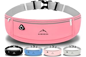 Nordrun Marsupio Running Uomo & Donna, marsupio corsa Impermeabile - per Corsa, Sportivo, Trekking, Sport, Fitness, Jogging - marsupio running Cintura Palestra - per Tutti Cellulare