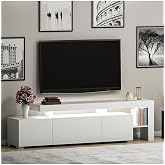 Inarch Dizayn Beliz Led Lighted TV Unit, TV Stand, Shelf - White