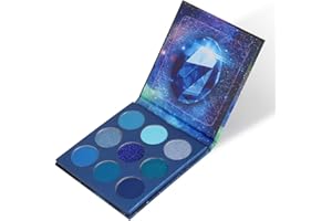 Docolor 9 Couleurs Bleu Palette Maquillage Yeux Eyeshadow Palette Palette de Maquillage Professionnel Mattes Shimmers Naked Smokey Glitter Cream Colorful Palette de Maquillage Très Pigmentée