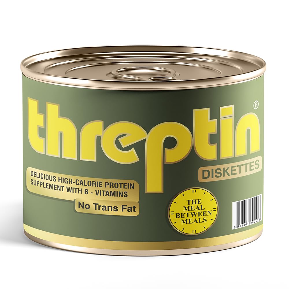 Threptin Protein Diskettes| Healthy Snacks for Men and Women - 275g, High Protein Diskette enriched with Casein Protein, Esse