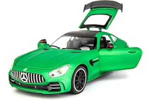 TGRCM-CZ 1/24 Benz AMG GTR Spielzeugautos Modellauto, Zinklegierung Pull Back Spielzeug Auto mit Sound und Licht für Kinder Jungen Mädchen Geschenk (grün)