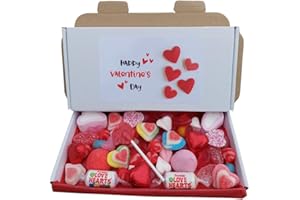 NILLKANTH Love Heart Sweets-Wedding Pick n Mix Sweets-Valentines Candy Gifts Red, Pink & White Sweets-225g