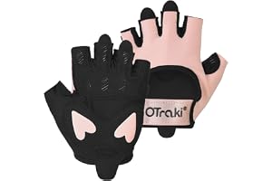 OTraki Fitnesshandskar för kvinnor, styrkehandske med handledsstöd, ventilerande styrkehandskar, främre silikontass, halkskydd, sporthandske, för gym, cykling, dragningar