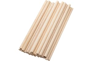 Mendi 33 palos de madera redondos 30 cm x 12 mm