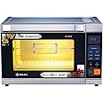 Bajaj 50 Litre Digital Oven Toaster Griller (50 litres OTG) with 6 Pre-Set Menu, Oven for Kitchen with Illuminated Chamber, Motorised Rotisserie & Convection, 2 Year Warranty Black & Silver