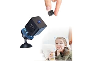 DSLIHA Mini Spy Camera, 1080P Full HD WiFi Camera, Nanny Cam for Home Security, Hidden Camera with Night Vision Motion Detection, Surveillance Camera Tiny Portable Baby Monitor for Home Indoor Outdoor