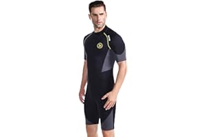 ZCCO - Traje de neopreno para hombre, 1,5/3 mm, manga corta para pesca submarina, snorkel, surf, piragüismo, buceo