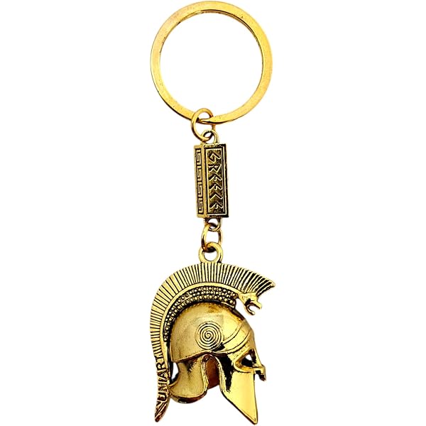 IconsGr Schlüsselanhänger Spartaner-Helm – Antiker Design-Anhänger Aus Zamac, Handgefertigt In Griechenland