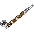 IBEST Smoking Pipe Tobacco | Metal | Deisgner Patterns | Silver, Chrome | Pack of 1 in Random Pattern and Colour | No Nicotine