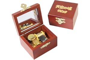Youtang Music box Carved Wood Musical Box Wind Up Gold Mechanism Mucial Gift for Christmas,Birthday,Valentine's Day,Play Silent Night