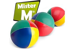 Mister M | Basic set with 3 juggling balls | Easy to catch | Waterproof covering and eco-friendly padding | Suitable for beginners and experts | With app and online video tutorial