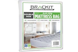 BRACKIT Double Size - Mattress Bag For Moving, Transport, And Storage - Self-Adhesive - Waterproof - Easy-Fit - Mattress Cover, And Protector, For Moving, Transport, And Storage