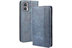 MOJIA Cover per Motorola Moto Edge 30 Neo/Edge 30 Lite, PU Custodia Antiurto Resistente ai Graffi, Custodia Flip Portafoglio per Telefono con Supporto e Slot per Schede. Blu