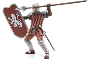 Papo - Figur Ritter mit Speer, Verteidiger des mittelalterlichen Königreichs, Kinderspielzeug ab 3 Jahren - Handgemalte Geschichten von Ritterlichkeit und Tapferkeit.