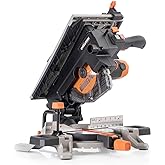 Evolution Power Tools R210MTS-G2 Compact and Portable Hybrid Convertible Table/Miter Saw, Multi-Material Cutting, Cuts Wood,