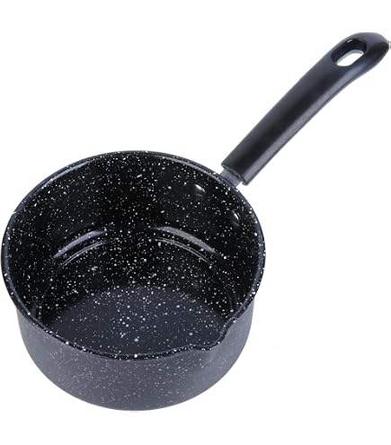 Casserole à Lait Antiadhésive 16 Cm (1.2L) - Effet Marbre, Sans PFOA/PFAS, Compatible Induction, Avec Bec Verseur - 6
