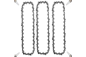 RMTCEG 3 Sztuk Łańcuch do Piły łańcuchowej, 8 Cali 45 TG, łańcuchy do Mini Piły łańcuchowej 1/4 do Pręta 24 cm