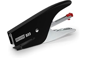 Novus Pinzatrice B 33 (15 fogli di potenza di cucitura, tipo 8/4, metallo), nero/grigio