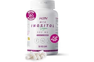HSN Inositol (forme Myo-Inositol) | 120 Gélules Végétales 1500mg par Dose Journalière de Vitamine B8 | Haute Teneur en Zinc, Chrome et Vitamine B6 | Non-OGM, Végan, Sans Gluten