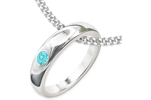CLEVER SCHMUCK Junge Taufkettchen Taufring Anhänger schlicht mit Stein blautopas-hellblau Kette Panzer 36 cm Sterling Silber 925 im Schmucketui