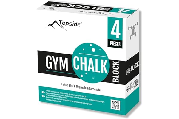 TOPSIDE - 4ou8XBloc de Craie - Pur Carbonate de Magnésium pour Le Sport: Escalade, Musculation, Crossfit, Calisthenics - pour Plus de Grip