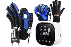 syrebo Hand Rehabilitation Robot Gloves, C10 Model Self Training Finger Rehabilitation Device, Functional Hand Stroke Recovery Equipment for Hand Dysfunction Patients, Stroke Hemiplegia Trainer