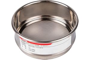 YFPICO Laborbedarf 304 Edelstahl Laborsieb Standardsieb 10 * 4.5cm/5-2800 Mesh Pulverfilter, 10cm, 150 mesh (0.1mm)