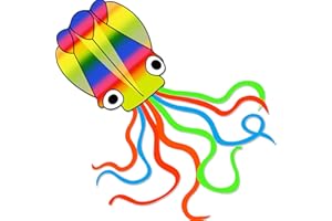 Laptony Ośmiornica Latawiec dla dzieci & Piękny latawiec do gier i zabaw na świeżym powietrzu, łatwy do latania i montażu, latawiec do letnich sportów na świeżym powietrzu w parkach plażowych.