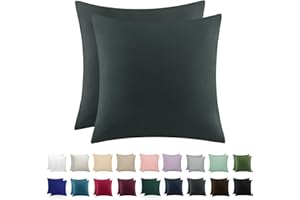 ‎RUIKASI RUIKASI Kissenbezug 80 x 80 Grau 2er Set - Oeko Tex Kopfkissenbezug 80x80 Anthrazit Kissen Bezug 80x80cm mit Reißverschluss aus Mikrofaser, Polsterbezug Doppelpack Set Pillow Case Pillow Cover